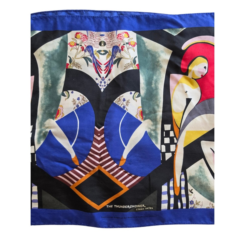 Thundershower H Lyman Sayen‎ Silk Scarf Smithsonian Institute Art To Wear